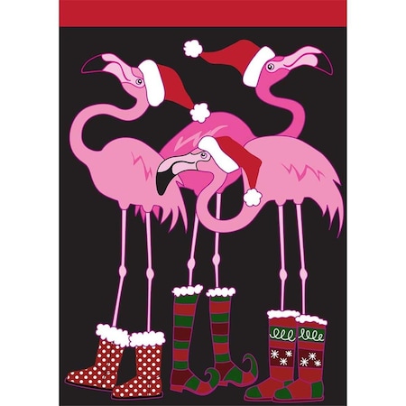 Magnolia Garden Flags 13 x 18 in. Christmas Flamingo 1943